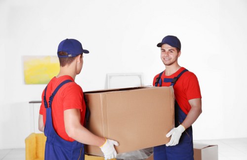 Packing and organising office equipment for relocation in Barnes