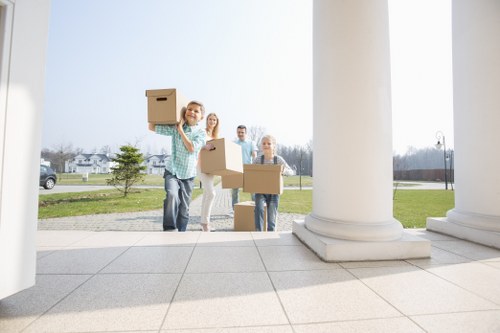 Removal team assessing load-based pricing for a Barnes home move