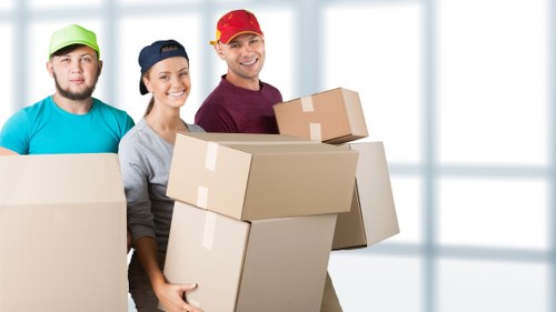 Local business premises being loaded carefully during a Barnes move