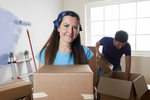Local moving van parked for a residential or business collection in Barnes