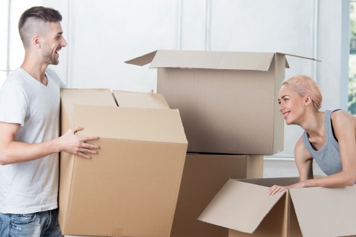 Moving vehicle arranged for a Barnes residential relocation