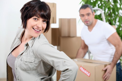 Flat move support showing careful handling of furniture in Barnes