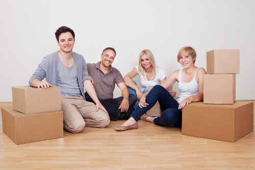 Furniture transport and unloading during a Barnes relocation
